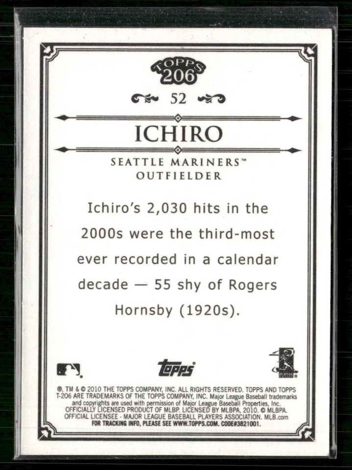 2010 Topps 206 #52 Ichiro Suzuki Bronze - Image 2 of 2