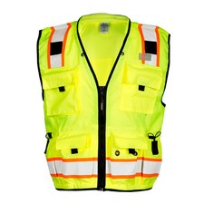ML Kishigo S5000-L Lime Professional Surveyors Safety Vest Large ANSI 2
