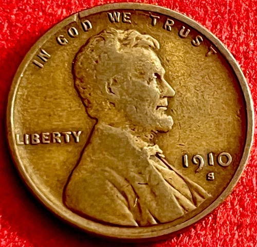 1910-S Wheat Cent Semi-Key Date San Francisco Mint VF Circulated JC682