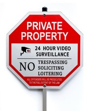 Poicrm  Private Property - No Trespassing, 10x10 inches, red  black  white-02