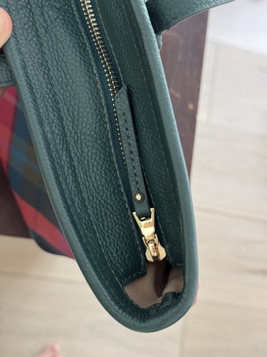Talbots Green Red Plaid Perfect Tote Bag Preppy Classic Work Travel Handbag - Picture 2 of 15