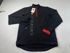 NWT CASTELLI Men’s Cycling Jacket Black size Medium Full Zip Racing Bike Road