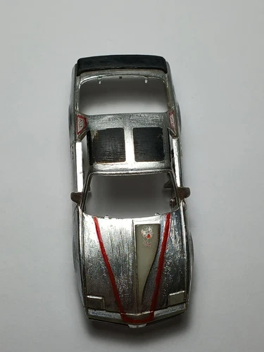 TYCO HP-7 '82 FIREBIRD TRANS AM TURBO CHR/RED/BLK  Slot Car  No. 6974  Body Only