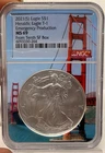 2021 S AMERICAN SILVER EAGLE $1 HERALDIC EAGLE T1 EMERGENCY PRODUCTION MS 69