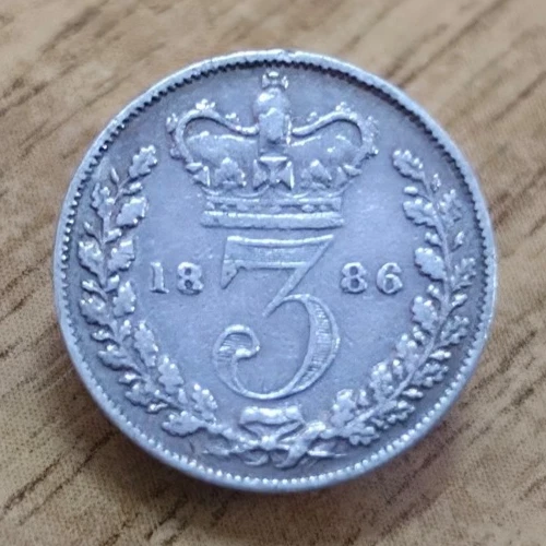 1886 Victoria Threepence — photo from another recent sale