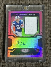 2025 Panini Certified - Freshman Fabric Mirror Signatures Tyler Warren Pink /299