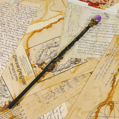 #ad Magic Wand for Kids with Purple Crystal Gemstone Wooden Wand Fairy Witches Wi... $14.11