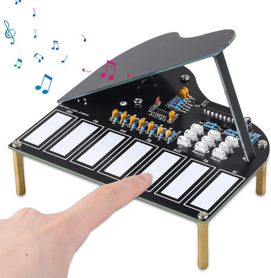 DIY Electronic Piano Soldering Practice Kit, 7 Keys Mini Musical Instrument S...