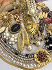 Vintage-Now Gold Tone Signed Jewelry Lot Givenchy Swarovski St. John Trifari