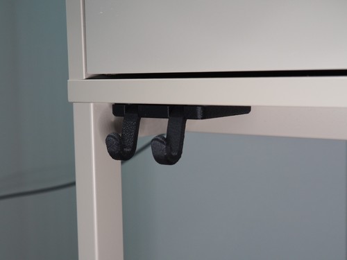 Under-Desk Swing-Out Dual Hook – Hidden Mount for Keys, Glasses & Accessories - Picture 6 of 8