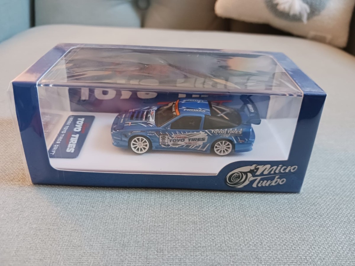 Micro Turbo 1/64 Nissan 180SX Toyo Tires Drift Metallic Blue