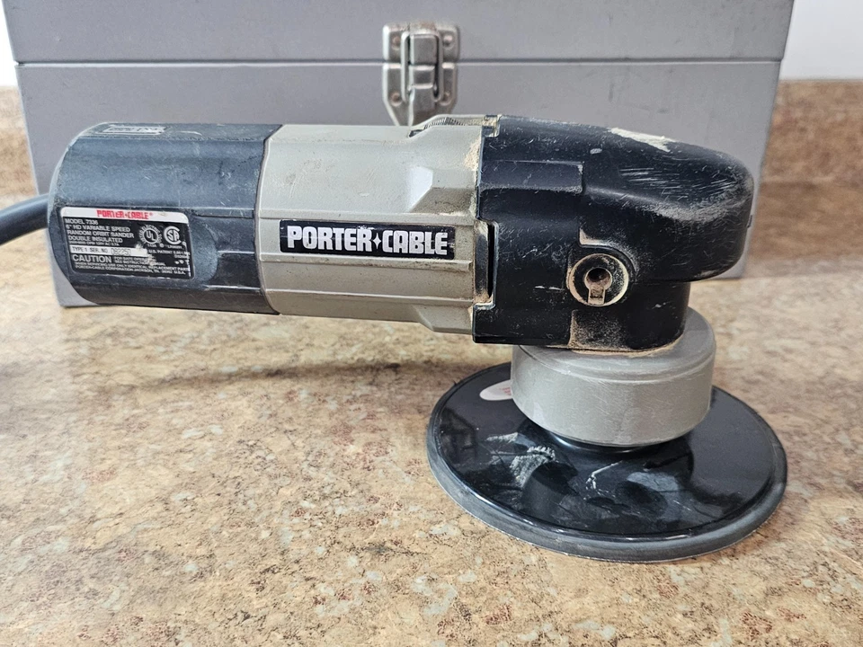 Pulidora/lijadora orbital aleatoria Porter Cable modelo 7336 usada con estuche Foto 4 de 4