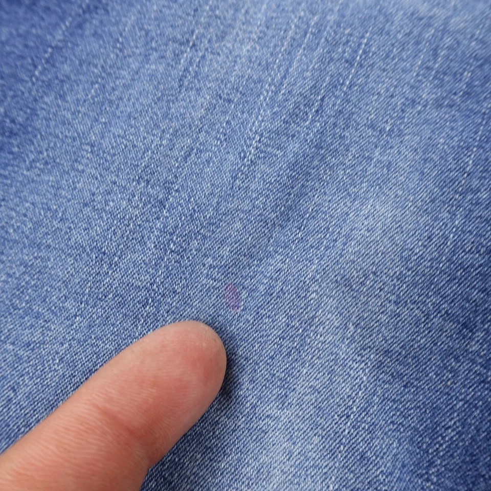 Amethyst Shorts Womens 18 Dark Blue Denim Jean Jorts Mid Rise Whiskered Fade Y2K - Image 2 of 4