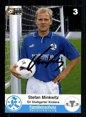Stefan Minkwitz Autogrammkarte Stuttgarter Kickers 2000-01 Original Signiert