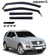 Windabweiser Für Mercedes Benz ML W164 2005-2011 FUMÉ 4-teilig PMMA