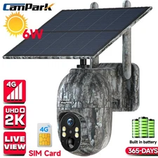 Campark 2K 4G LTE Solar PTZ Trail Camera Game IP66 Security Camera + 4G SIM Card