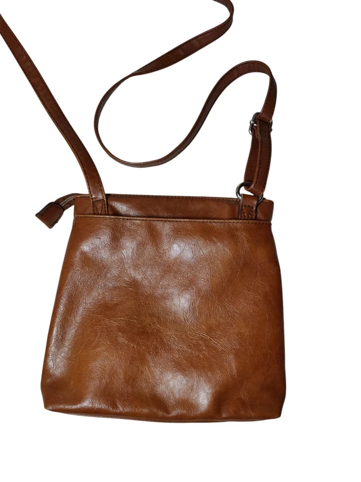 Relic By Fossil Faux Leather Brown Small Square Crossbody Bag NWOT - Image 2 of 4