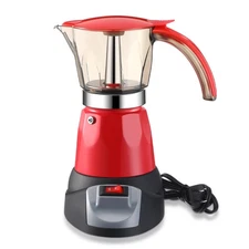 Electric Espresso Maker Transparent Coffee Maker Electric Moka Pot Portable A...