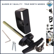 6½" T-Handle Shed Door Lock Kit - Weather-Resistant Security for Sheds