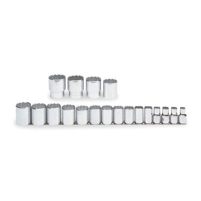 PROTO J54113 Socket Set,Range 3/8 in to 1 1/2 in,6-Pt 4JW28