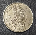 Photo of a 1951 George VI Shilling from an eBay listing that sold on Jun 13, 2026