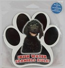 Irish Water Spaniels Rule! 5" Waterproof Dog Paw Print Magnet
