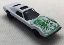 Hunson Trading White Loose Diecast Car W/Green Indian Chief Graphic