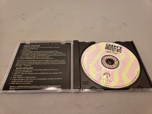 Leisure Suit Larry's Greatest Hits and Misses (Windows PC CD-ROM, 1994) w/ Case - Picture 2 of 2