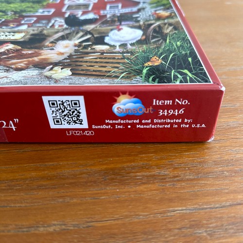 SunsOut FRESH EGGS 500 Pc Jigsaw Puzzle LORI SCHORY Farm Chickens Roosters Barn - Picture 5 of 7