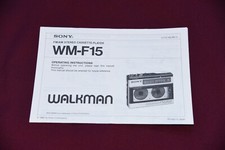 Instruction only for Sony WM-F15 Walkman Cassette Player