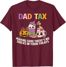 Funny Pumpkin Halloween Dad Tax Retro Halloween Dad Unisex T-Shirt