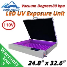24.8" x 32.6" Vacuum LED UV Exposure Unit Tabletop Precise 120W 110V