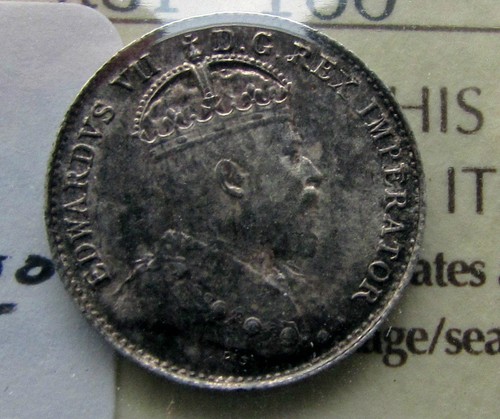 Canada 1905 5 Cents Silver ICCS MS 63 Mint State UNC George V Certified - 第 2/8 張圖片
