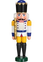 German Nutcracker King White Height 29 Cm / 11 Inch Original Erzgebirge By Se... German Nutcracker King White Height 29 Cm / 11 Inch Original Erzgebirge By Se...