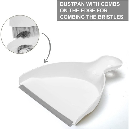 Small Broom and Dustpan Set, Handheld Dust Pan with Cleaning Brush Combo8648 - Bild 2 von 6