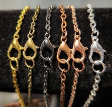 Chain anklet ankle bracelet 3 styles 6 colors paperclip gold silver rose bronze