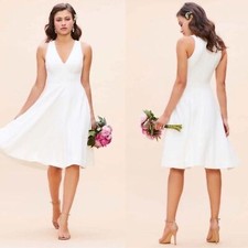 NWOT Dress the Population Catalina Dress Fit & Flare Cocktail Midi Off white M