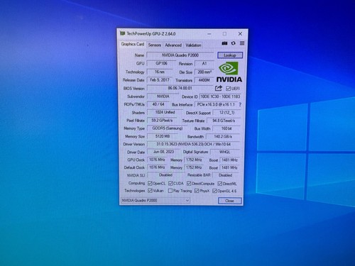 NVIDIA Quadro P2000 5GB GDDR5 Graphics Card - Picture 2 of 5
