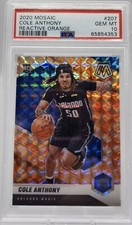 2020 Mosaic Cole Anthony Reactive Orange Rookie Card #207 Orlando Magic PSA 10💎