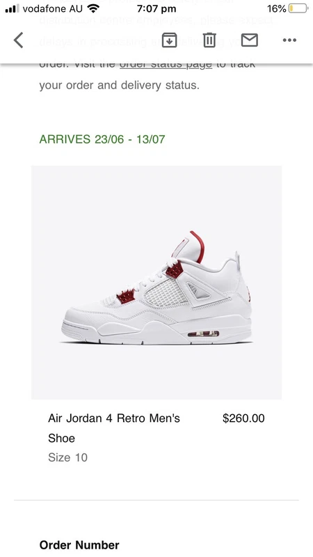 size us nike