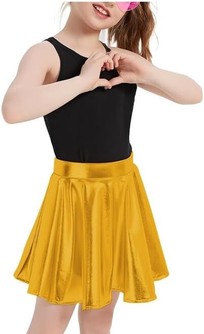 FALDA DE BAILE DE LÁMINA METÁLICA PARA MUJER Y NIÑA BALLET, GIMNASIA, TAP, FALDA DE JAZZ