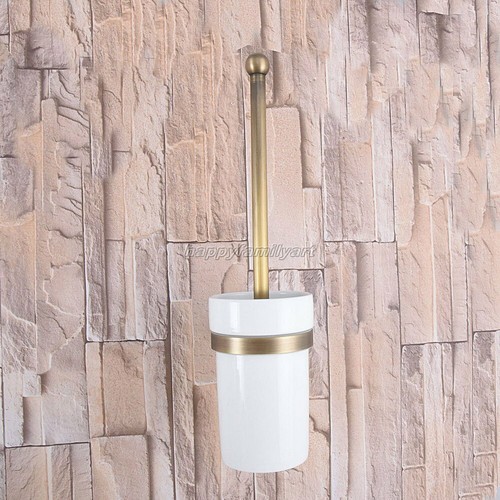 Antique Brass Wall Mounted Bathroom Accessories Toilet Brushes & Holders yba269 - Picture 6 of 7