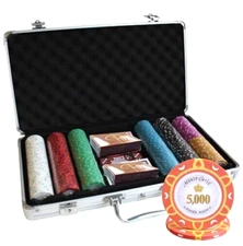 MRC POKER 300PCS 14G MONTE CARLO POKER ROOM POKER CHIPS SET WITH ALUM CASE