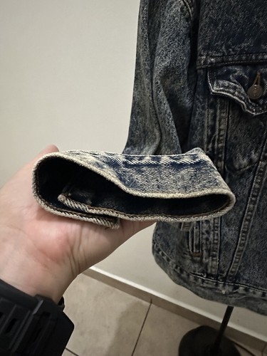 LEVI'S Type III Denim Trucker Jacket 70507-0227 XL Acid Wash USA Vintage 80s - Picture 5 of 11