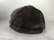 Retro 50s Hat Vintage Faux Fur Snowball Brown Beret Warm Excellent Condition