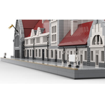 Modular Old Railway Station Architecture 9527 Pieces for Ages 18 and Up