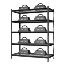 WORKPRO 48  5-Tier Metal Shelving Unit Heavy Duty 4000lbs Capacity Screw Free US