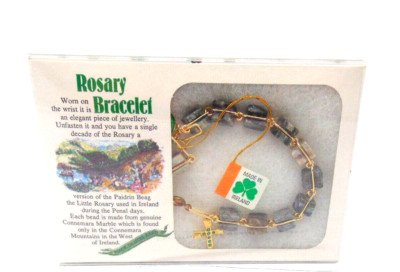 Connemara Marble ROSARY BRACELET Made in Ireland Version of Paidrin Beag NIB