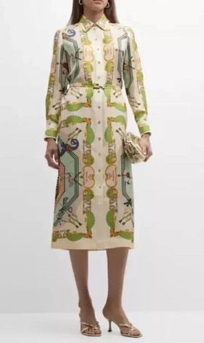 TORY BURCH PRINTED SILK SHIRTDRESS Size: 0 RETAIL: $748 - Picture 8 of 13
