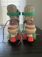Sulifeel Rainbow Adjustable Kids Multicolor Roller Skates Sz Small EU 28-31 GUC